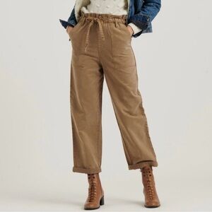 Lucky Brand Women’s Olive Green Paper Bag Utility Pant